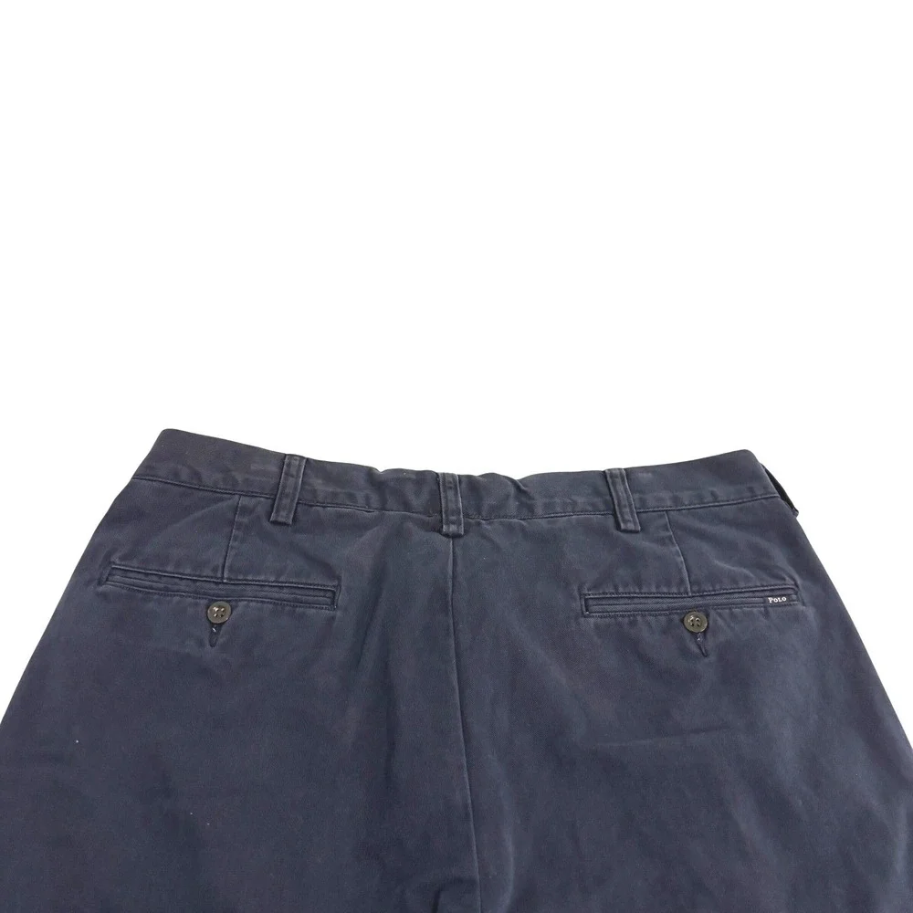Polo Ralph Lauren Chino Pants Men 34W x 28L Navy Blue Cotton Twill Straight Fit